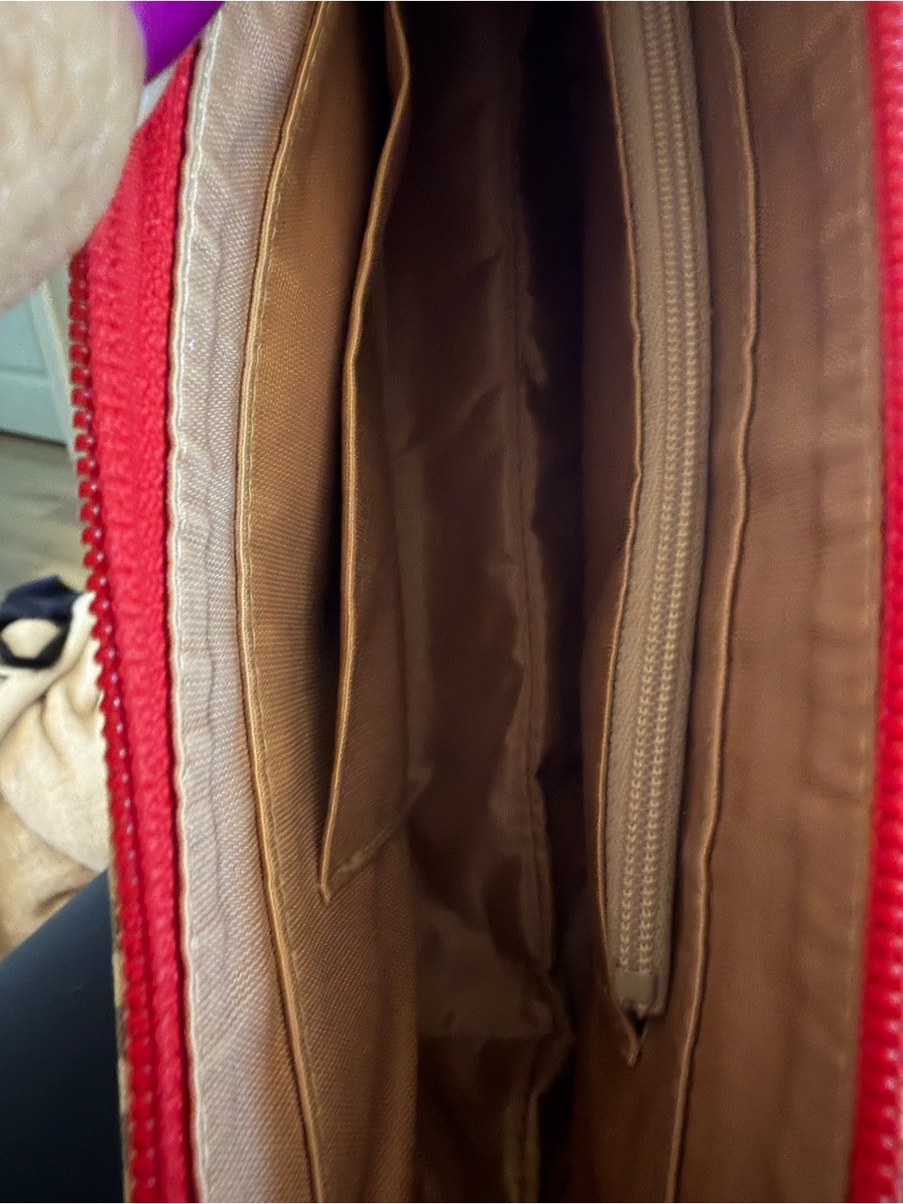 Burberry Red Leather & Check Shoulder Bag 🌸 amazing purse in perfect condition